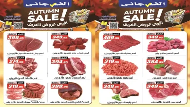 عروض الفرجانى اليوم 22 اكتوبر حتى 25 اكتوبر 2025 خصومات اللحوم