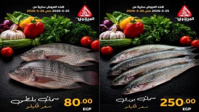 عروض المحلاوى ماركت اليوم 25 و 26 مايو 2026 مهرجان الاسماك