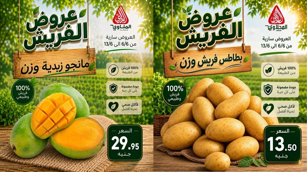 عروض المحلاوى ماركت اليوم 6 يونيو حتى 13 يونيو 2026 مهرجان الفريش