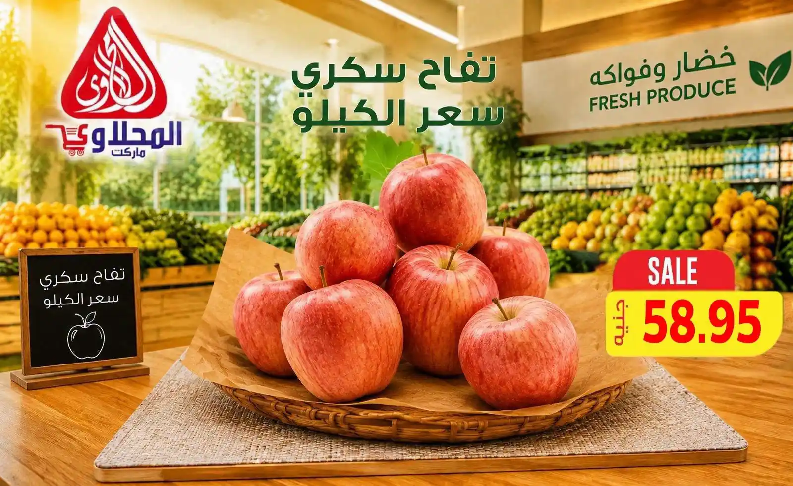 عروض المحلاوى ماركت اليوم 26 سبتمبر - 1 أكتوبر 2026 خضار وفواكه
